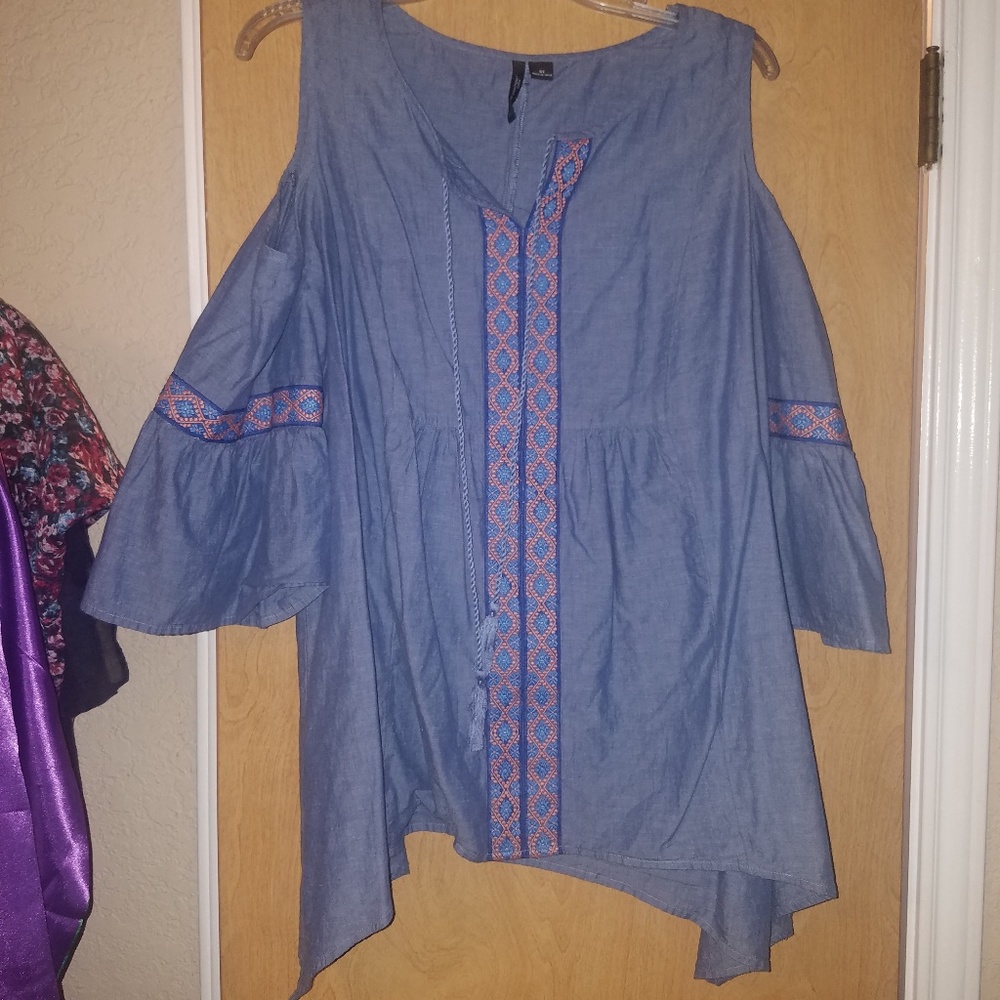 Blue jean blouse